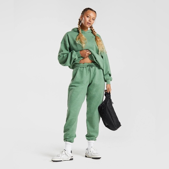 Gymshark Tops - Gymshark Rest Day Sweats Hoodie - Crocodile Green Marl